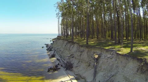 Flight along the coastline. Video stock 49166423