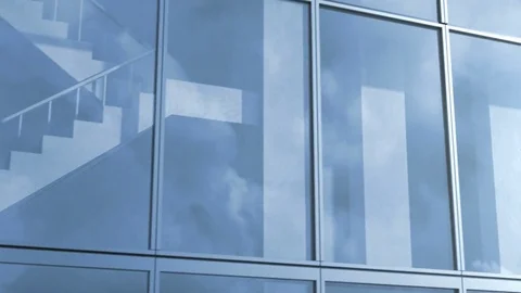 Flight along the office building Stock Footage 75647878