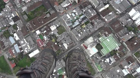 Flight and glide over a city center Video stock 45868651
