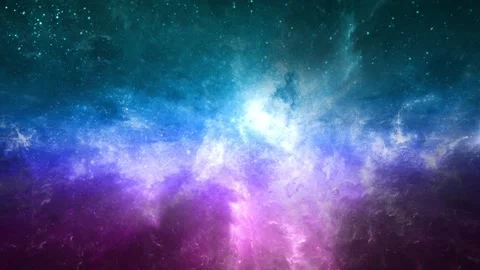 Flight animation through glowing nebulae and stars Stock Footage 107086480