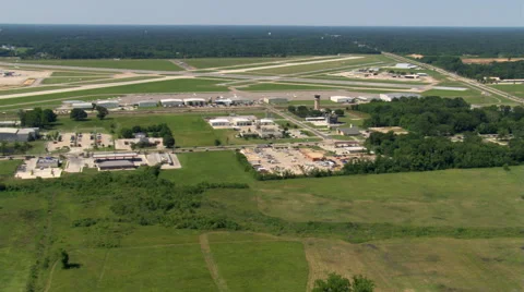 Flight approaching Baton Rouge Airport in Baton Rouge, Louisiana. Shot in 2007. Stock Footage 59507083