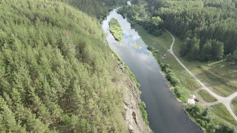Flight around the cliff Stock Footage 161411874