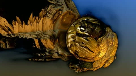 Flight around complex structures of stone n1288 Stock Footage 14826559