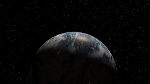 Flight around Earth From the Moon Stock Footage 39455490