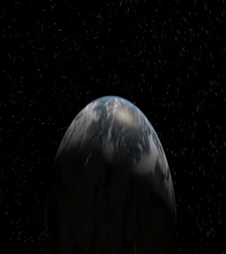 Flight around Earth From the Moon Stock Footage 39455802