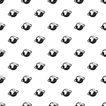 Flight around earth pattern seamless vector Stock Illustration