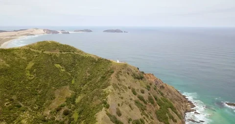 Flight Around Lighthouse Stock Footage 127879161