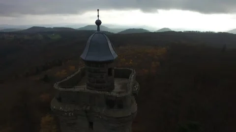 Flight around the Luitpoldturm 動画素材 56936061