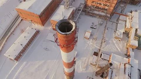 Flight around the old brick pipe. Stock Footage 59174054