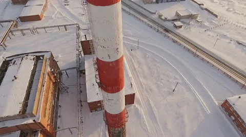 Flight around the old brick pipe. Stock Footage 59174501