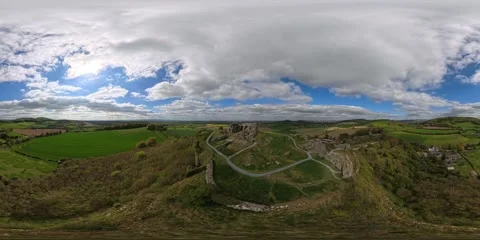 Flight around Rock of Dunamase Stock Footage 343892307