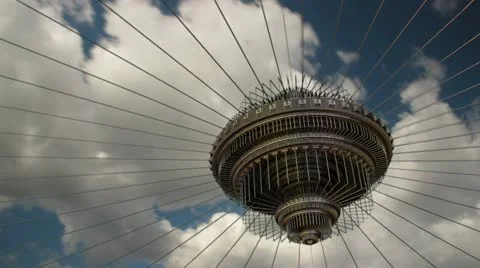 Flight around steel complex structures n1014 Stock Footage 22024884