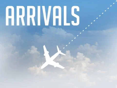 Flight Arrival Graphic Stock Illustration