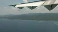 Flight arriving and landing indonesian island Flores HD Footage