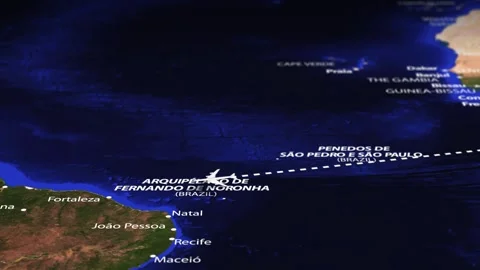 Flight From Asmara ERITREA to Lima Peru with flag pins Video stock 335639709