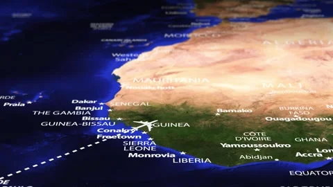 Flight From Asuncion PARAGUAY to Tripoli LIBYA Stock-Footage 337411972