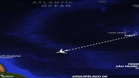 Flight From Athens GREECE to Lima Peru with flag pins Video stock 337868640
