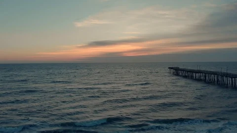 Flight into the Atlantic Ocean Stock Footage 88036774