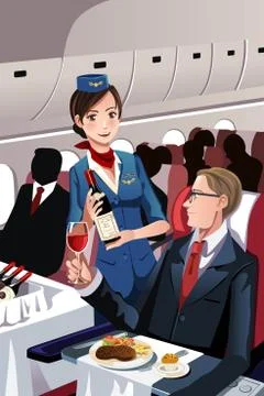 Flight attendant Stock Illustration