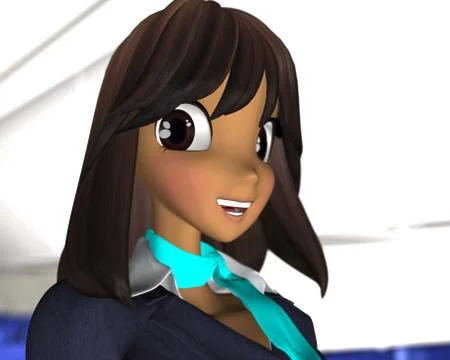 Flight attendant Stock Illustration