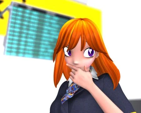 Flight attendant Stock Illustration