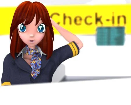Flight attendant Stock Illustration