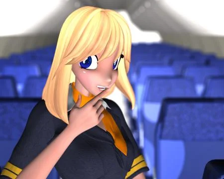 Flight attendant Stock Illustration