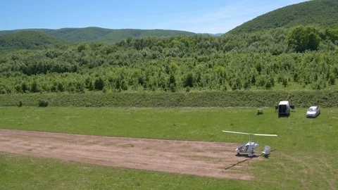 Flight with autogear plane Stock-Footage 94725064