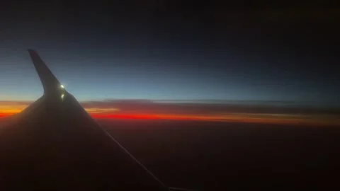 Flight back at night Stock Footage 163931423