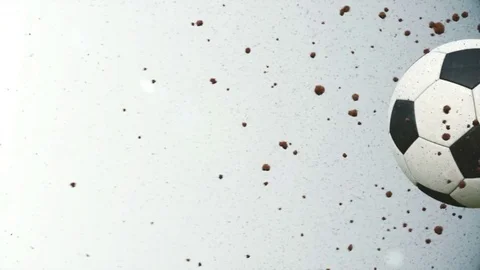 The flight of the ball in slow motion and special effects Stock Footage 72729022