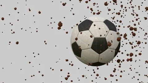 The flight of the ball in slow motion and alpha channel depth Stock Footage 72729251