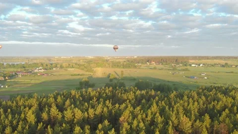 Flight Of Balloon Stock Footage 155439535