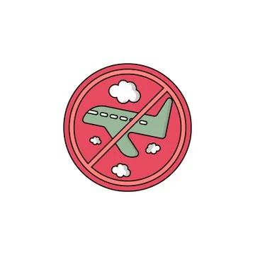 Flight ban icon. vector illustration Stock Illustration