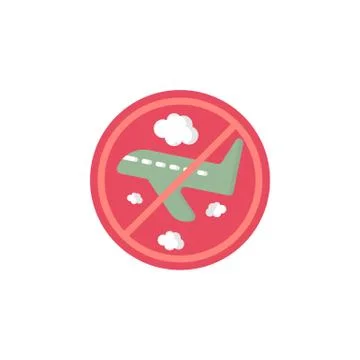 Flight ban icon. vector illustration Stock Illustration