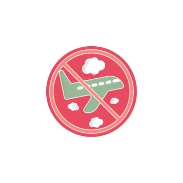 Flight ban icon. vector illustration Stock Illustration