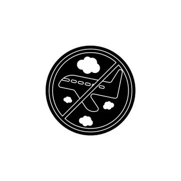 Flight ban icon. vector illustration Stock Illustration