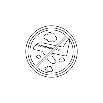 Flight ban icon. vector illustration Stock Illustration
