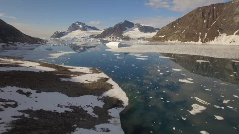 Flight in a bay Stock Footage 96380208