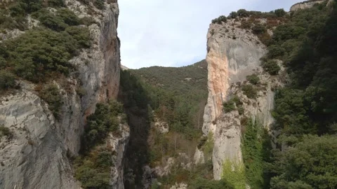 Flight between two high cliffs, 4k. Stock Footage 168541645