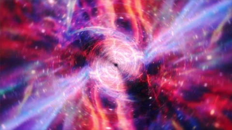Flight into blue orange vibrant hyperspace Stock Footage 166251115