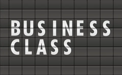 Flight Board Business Class Stock Illustration
