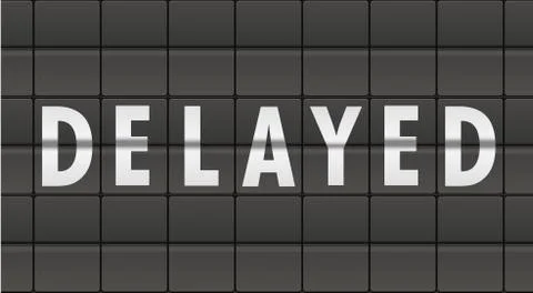 Flight Board Delayed Illustrazione stock