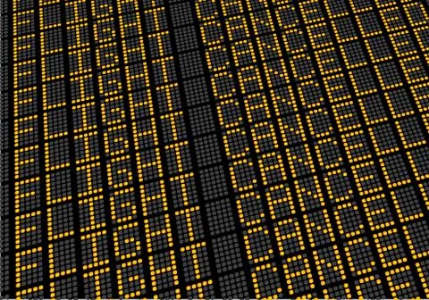 Flight Board Flight Cancelled Stock Illustration