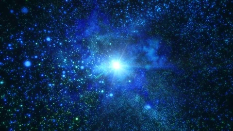 Flight to a Bright Star Through Stellar Clusters in 8K Stock Footage 303904103