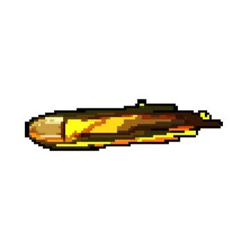 Flight bullet flying pixel art vector illustration Stock Illustration
