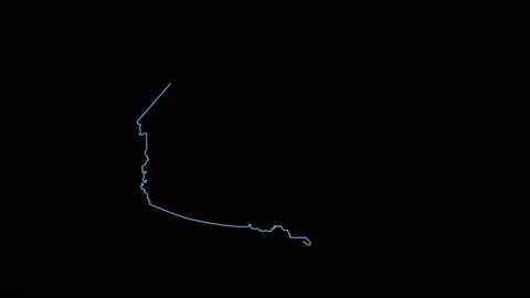 Flight to Canada by plane. cartoon, alpha. 스톡 동영상 133640970