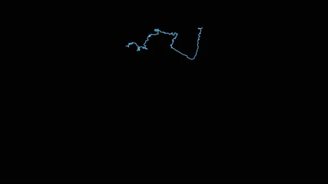 Flight to Canberra by plane. cartoon, alpha. 스톡 동영상 133640964