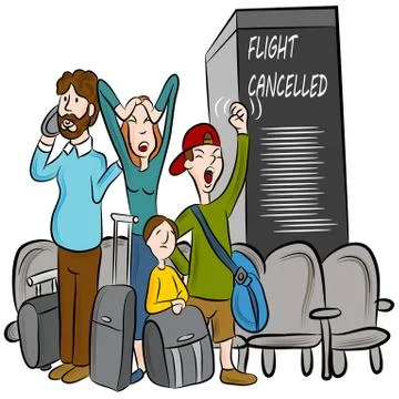 Flight cancelled Stock Illustration