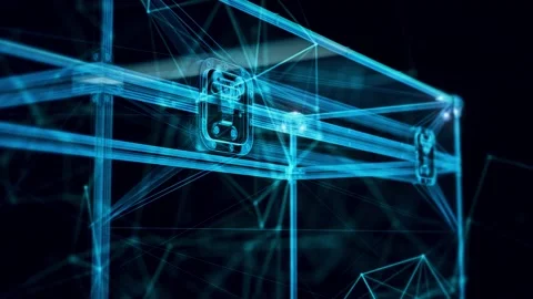 Flight case hologram Close up 4k Stock Footage 150400815
