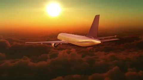 Flight in the clouds Stock Footage 46039062